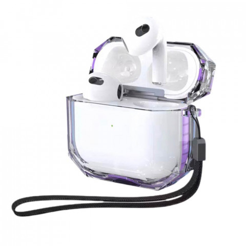 Чехол для AirPods 3 Shockproof Transparent Purple Чехол для AirPods 3 Shockproof Transparent Purple